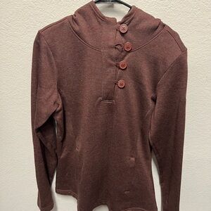 Brown Button-Up Sweater